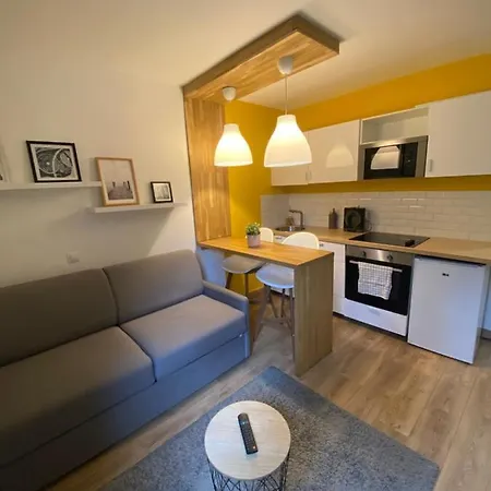 Centre Saint-gervais Jaune Moderne Proche Telecabine 2 Pers Apartament